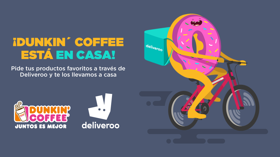 Dunkin’ Coffee lanza su servicio de entrega a domicilio con Deliveroo